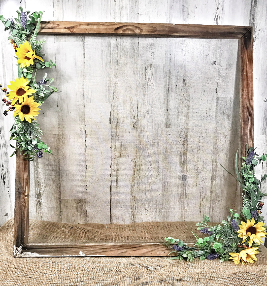 Repurposed sunflower screen