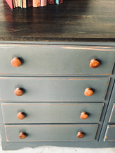 Load image into Gallery viewer, Adorable Vintage Gray Dresser