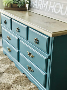 Beautiful Blue Farmhouse Buffet or Dresser