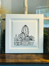 Load image into Gallery viewer, Repurposed Cabinet Door Boho Succulent Sign