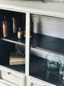 Classy Vintage Farmhouse Display Cabinet