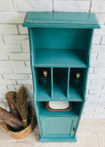 Beautiful Coastal Blue Cubby Cabinet