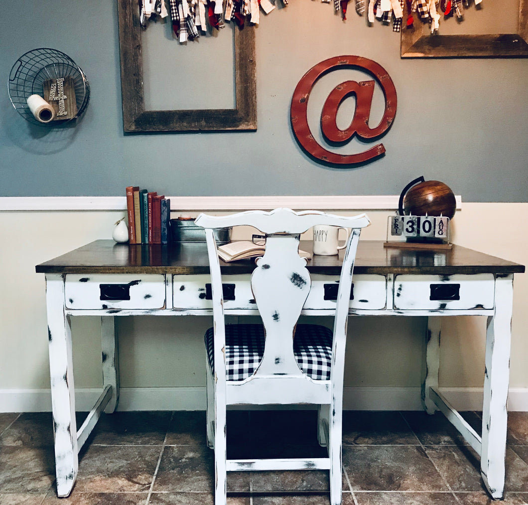 Classy Farmhouse Desk & Chair