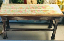 Load image into Gallery viewer, Adorable Small Wood Floral Bench/Riser