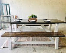 Load image into Gallery viewer, Gorgeous Farmhouse Table &amp; Two Benches