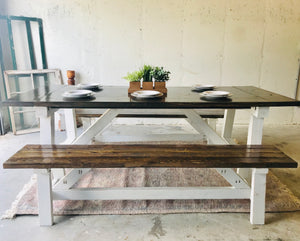 Gorgeous Farmhouse Table & Two Benches