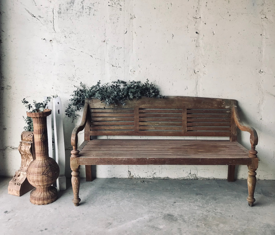 Stunning Distressed Solid Wood Bench