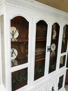 Beautiful Large Vintage Farmhouse China Cabinet
