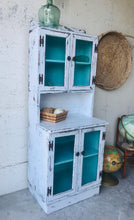 Load image into Gallery viewer, Adorable Distressed Vintage Mini Hutch Cabinet
