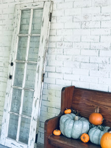 Old Chippy White Pane Door