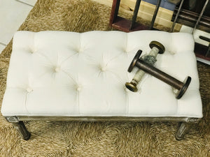 Gorgeous Shabby Chic Tufted Bench