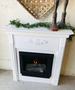 Beautiful Farmhouse Gel Fuel Burning Fireplace