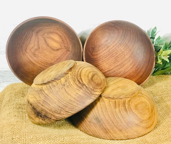 Wood bowl set (4)