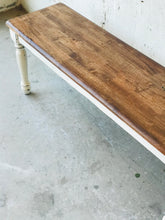 Load image into Gallery viewer, Pretty Chippy &amp; Distressed Farmhouse Bench