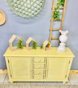 Adorable Modern Farmhouse Yellow Storage Cabinet