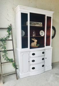 Beautiful Antique Farmhouse Open China Cabinet