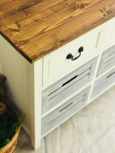 Adorable Farmhouse Bin Cabinet