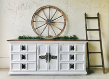 Load image into Gallery viewer, Stunning Large Vintage Farmhouse Buffet or Dresser