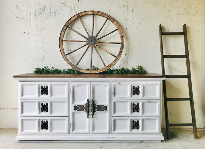 Stunning Large Vintage Farmhouse Buffet or Dresser