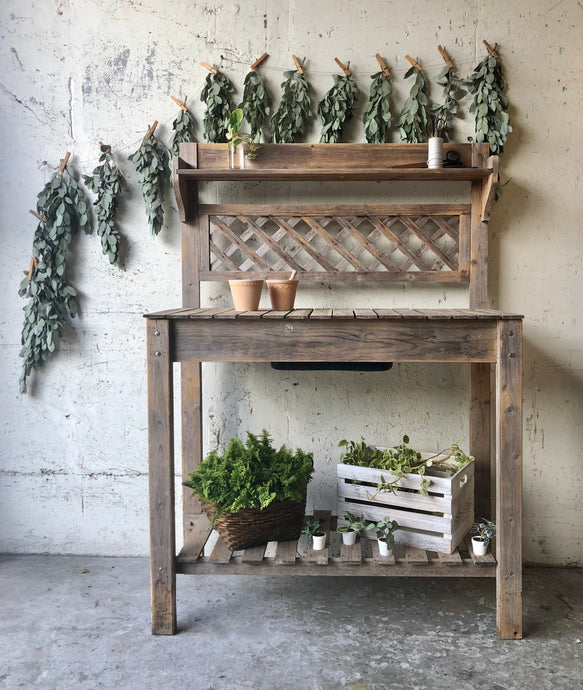 Weathered Potting Bench