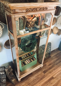 Beautiful Large Wood Curio Cabinet