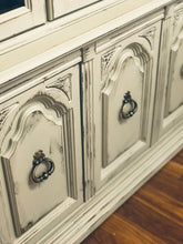 Load image into Gallery viewer, Pretty Shabby Chic Grey China Cabinet