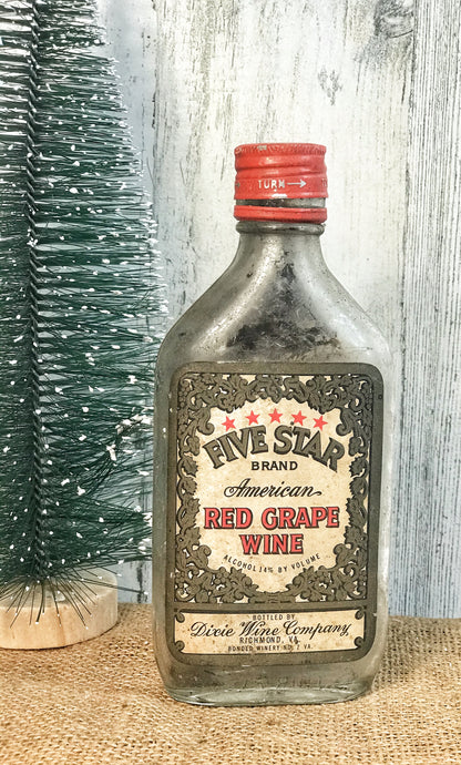 Weathered Grape Wine Bottle