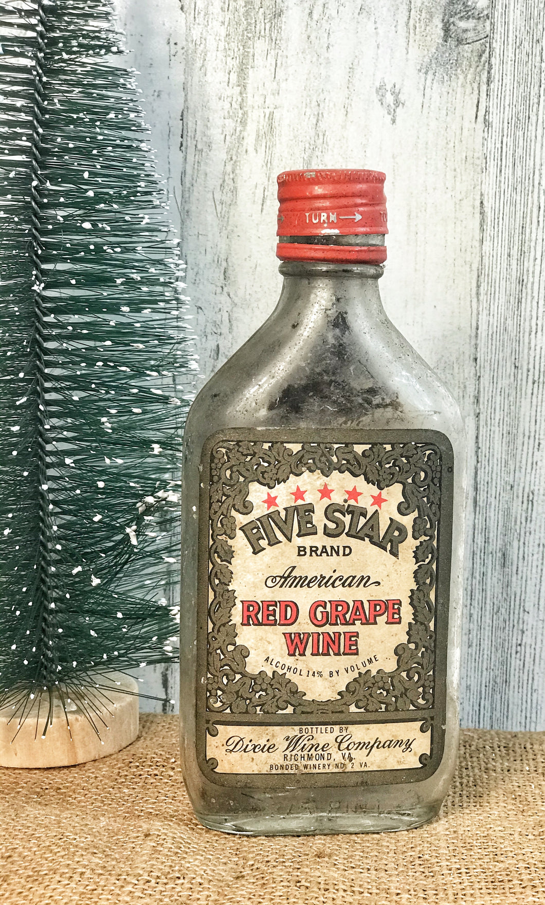 Weathered Grape Wine Bottle