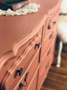 Pretty in Pink French Provincial Dresser