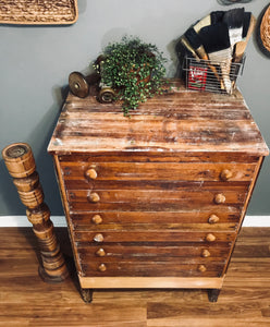 Amazing Old Handmade Wood Chest