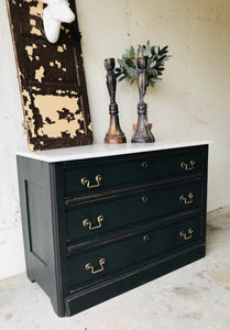 Classy Antique Marble Top Chest of Drawers