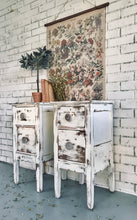 Load image into Gallery viewer, Vintage Repurposed Vanity Set of Nightstands (2)