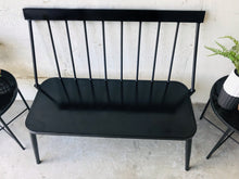 Load image into Gallery viewer, Stylish Black Metal Modern Farmhouse Bench