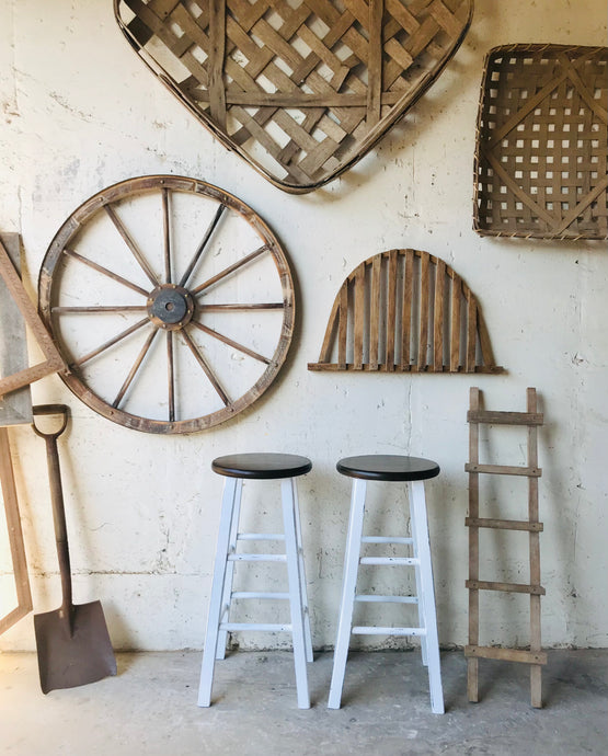Rustic Farmhouse Barstool Set