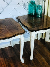 Load image into Gallery viewer, Beautiful Vintage Wood End Table Set