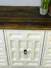Load image into Gallery viewer, Large Vintage Farmhouse Buffet or TV Stand