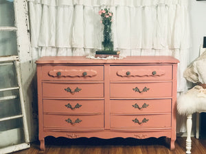 Pretty in Pink French Provincial Dresser