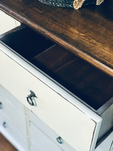 Pretty Solid Wood Farmhouse Chest of Drawers