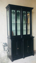 Load image into Gallery viewer, Classy Vintage Black China Cabinet