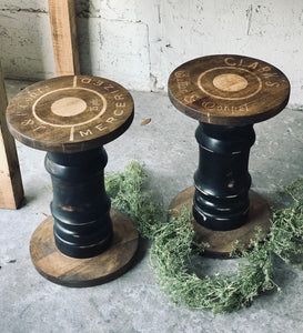 Cute Spool Plant Stand Tables (2)