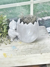 Load image into Gallery viewer, Cement look chicken &amp; egg planter