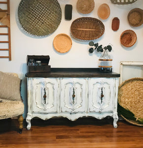 Farmhouse Ornate TV Stand or Accent Table