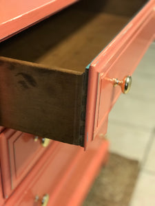 Bright & Cheery Coral Small Chest of Drawers