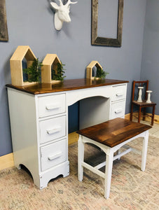 Beautiful Farmhouse Vanity or Desk & Bench