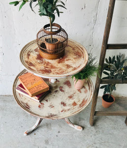 Chippy Rustic Tiered Accent Table