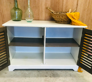 Pretty Shutter Door TV Stand