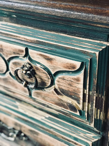 Unique Boho Distressed Long Dresser