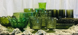 Pretty Vintage Green Glass Collection