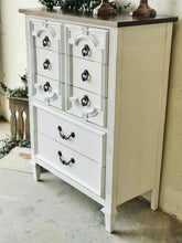 Load image into Gallery viewer, Beautiful Vintage Farmhouse Tall Chest of Drawers