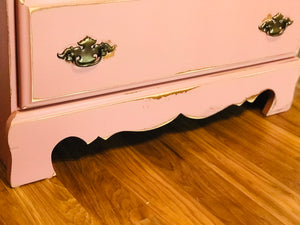 Pretty Pink Tall Chest of Drawers